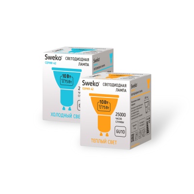 Светодиодная лампа SWEKO 42 серия 42LED-PAR16-10W-230-3000K-GU10