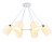 Светильник подвесной Ambrella TR303159/6 WH/CH/FR белый/хром/белый матовый E27/6 max 40W D670*410
