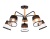 Светильник подвесной Ambrella TR4741/5 BK/LW черный/светлое дерево E27/5 max 40W D760*350