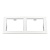 214526 Рамка DOMINO Double QUADRO MR16 БЕЛЫЙ