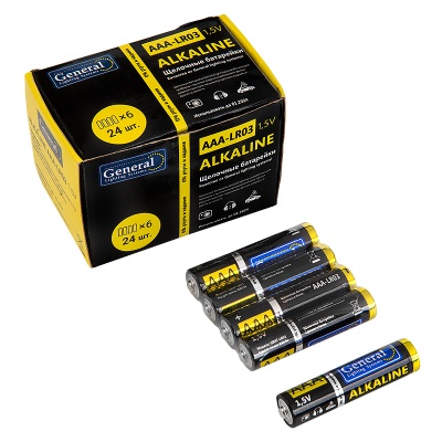 Батарейка  GBAT-LR03   AAA щелочная  4/24/960