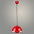 Подвес N5650/1HQ RED красный 1х40W Е27 d230 h800, QH23
