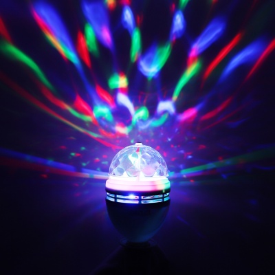 Лампа светодиодная Ergolux LED-A75DIS-3W-E27 DISCO RGB 220-240В