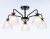 Светильник подвесной TR9571/5 BK/FR черный/белый матовый E27/5 max 40W D620*250