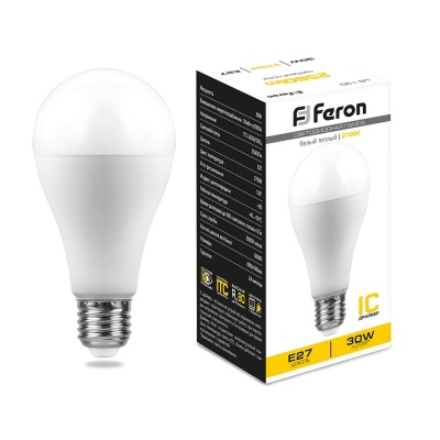 Лампа светодиодная FERON LB-130, (30W) 230V E27 2700K A80