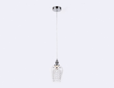 Светильник подвесной со сменной лампой Ambrella TR3608 CH/CL хром/прозрачный E27 max 40W D140*1000