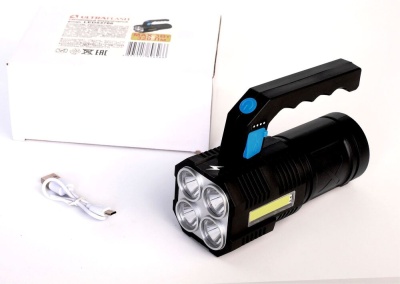 Фонарь ULTRAFLASH LED53766 (фонарь акк 4В, черн., 4LED+COB, 3 Вт, 4 реж, USB, бокс са) (1/54)