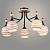 Люстра N6395/5 BK+WOOD черный 5x60W E27 d590 h310, QH24