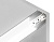 Алюминиевый профиль угловой квадратный GP2150AL серебро 2000*15.7*15.7 (для ленты до 9,78мм)