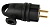 Volsten Sb2-PZ Black, Вилка каучуковая черная угловая (евровилка разборная,земля, модель В16-002)