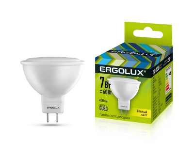 Лампа Ergolux LED-JCDR-7W-GU5.3-3K JCDR 172-265V