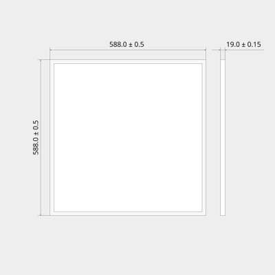 Светодиодная панель Sweko SLP-U20-36W-588X588-6K-OPAL (грильято) (1/4)
