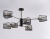 Люстра подвесная Ambrella TR80172/6 SB/BK бронза/черный E27/6 max 40W D950*375