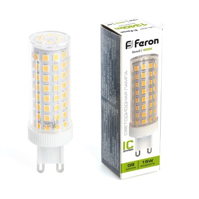Лампа светодиодная FERON LB-437, (15W) 230V G9 4000K JCD
