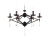 Люстра подвесная Ambrella TR9597/6 BK черный E14/6 max 40W D660*880