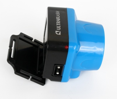 Фонарь ULTRAFLASH LED5374 налобный аккум 220В, голубой, 0.4 Ватт  LED, 1 реж, пласт, бокс (1/10/120)