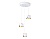 Светильник подвесной со сменной лампой Ambrella TN71249/3 WH/GD белый/золото GX53/3 D250*1090