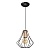 Люстра подвесная Е27 1*60Вт MD.9050-1-P-BK+WOOD