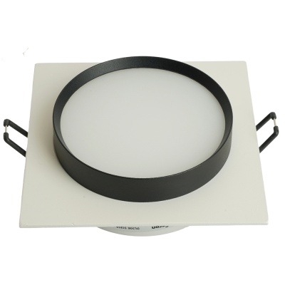 Светильник FERON DL506 15W 230V  GX53, квадрат, без лампы, белый + черный