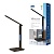 Светильник настольный UNIEL TLD-551 Brown/LED/450Lm/3000-6000K/Dimmer/USB 9W часы,календ,терм,кож