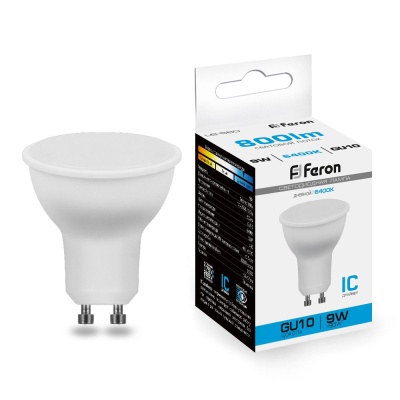Лампа светодиодная FERON LB-560 9W 230V  GU10 6400K MR16