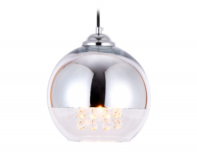 Светильник подвесной со сменной лампой Ambrella TR3601 CH/CL хром/прозрачный E27 max 40W D200*1000