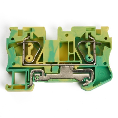 Зажим самозажимной, 2-проводной проходной ЗНИ - 2,5, JXB ST 2,5, желтый, зеленый LD552-3-25