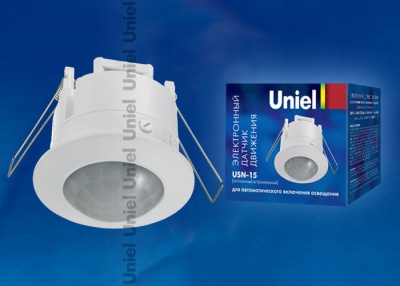 Датчик движения UNIEL USN-15-360R-1200W-3LUX-6M-0,6-1,5m/s-WH