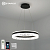 Люстра светодиодная ESTARES STELLA C ICE 80W R-APP-500*1200-BLACK/CLEAR-220-IP20  Управляемая