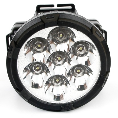 Фонарь ULTRAFLASH LED5362 налобный аккум., черный 7LED 2режима, пластик (1/100)