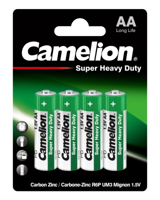 Батарейка CAMELION R6 Green BL-4 (BP-4 G), 1.5В (48/960)