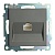 Розетка (механизм) компьютерная 1-местная RJ-45, серия Катрин, GLS00-7107-06, графит