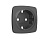 OP9060 Лицевая панель OMEGA (Графит Мягкое касание) для электрической розетки с/з QUANT