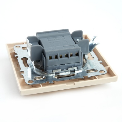Выключатель (переключатель) электрический 2-клавишный, серия Эрна, PSW10-9008-02, слоновая кость