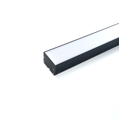 Профиль алюминиевый FERON CAB257 накладной "Линии света", черный, с матовым экраном