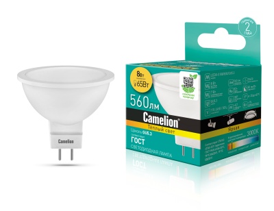 Лампа CAMELION LED8-S108/830/GU5.3 220V 8W