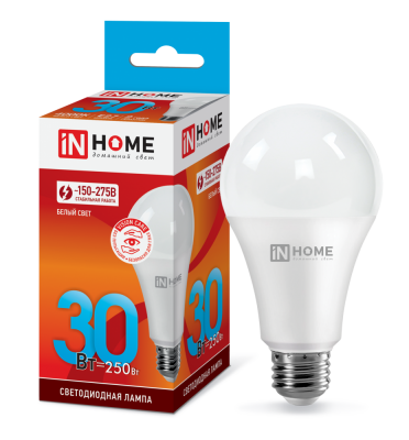 Лампа светодиодная IN HOME LED-A70-VC 30Вт 230В Е27 4000К 2700Лм