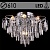 Люстра E1829/8+6 CR хром/хрусталь 8х40W E27+6x3W LED ПДУ d610 h450, QH20