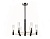 Светильник на штанге LH55501/6 SN/BK/CL сатин никель/черный/прозрачный E14*6 max 40W D570*760