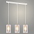 Подвес XA3224/3HT WH+FGD белый/золото 3х60W Е27 d610 h1000, HN23