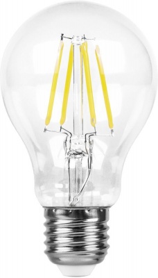 Лампа светодиодная FERON LB-57 6LED/7W 230V E27 2700K филамент A60