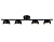 Светильник накладной AMBRELLA TN71029/4 BK черный GX53/4 max 12W 600*80*140 