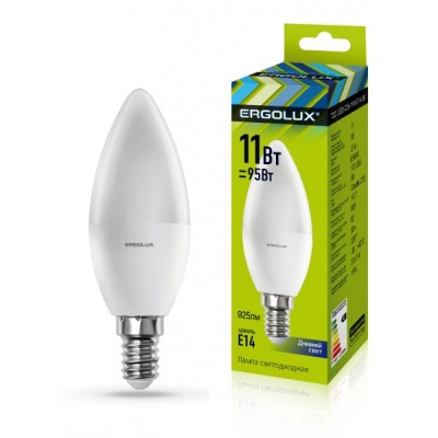 Лампа Ergolux LED-C35-11W-E14-6K Свеча 172-265V