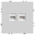 Розетка компьютерная 2-местная RJ-45 (механизм), серия Эмили, RST00-5111-01, белый фарфор