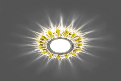Светильник FERON CD902 15LED*2835 SMD 4000K, MR16 50W G5.3, прозрачный-желтый, хром