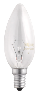 Лампа JAZZWAY свеча B35 40W E14 CL (10/100)