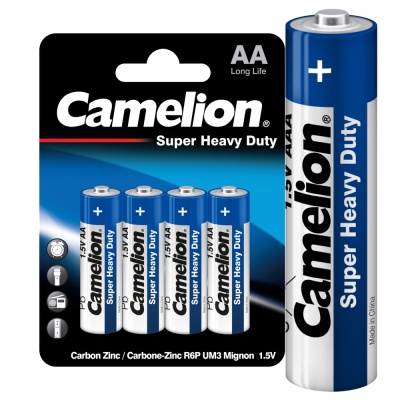 Батарейка CAMELION R6 Blue BL-4 (BP-4 B), 1.5В (48/960)