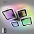 Люстра светодиодная ESTARES OVAL ICE RGB 75W 5S-APP-725х500х93-BLACK/CLEAR-220-IP20 