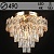 Люстра E1981/8+6 FGD золото/хрусталь 8х60W E27+6x3W LED d490 h430 ПДУ