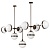 813197 Люстра GLOBO 9х40W E14 umber/white